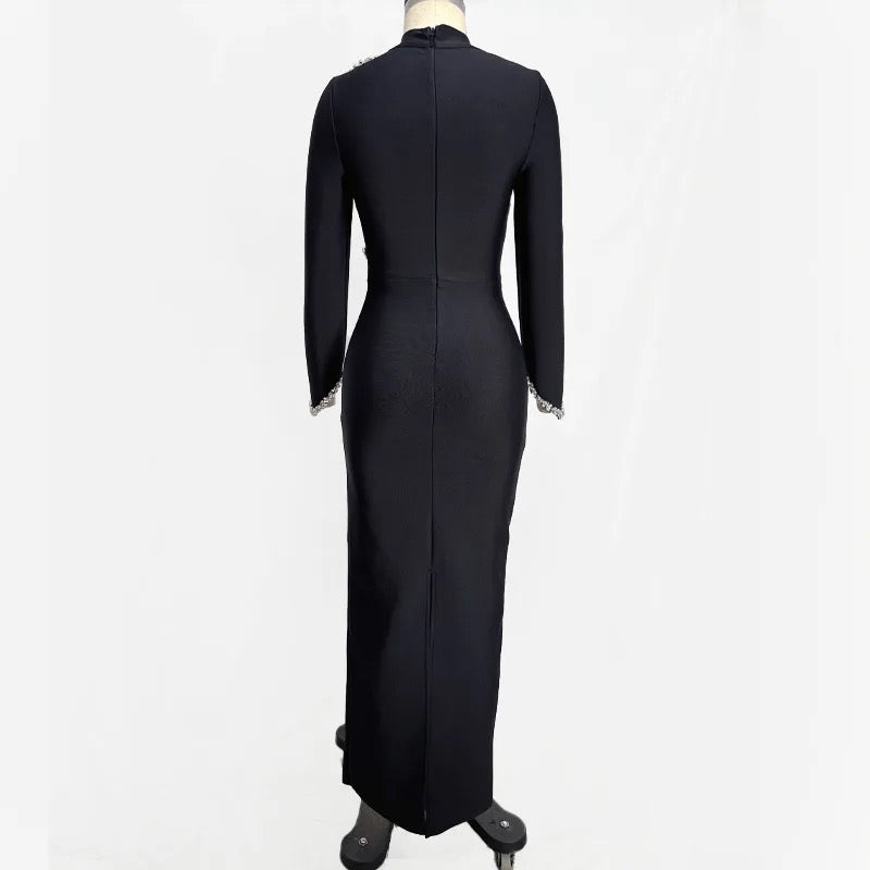 Chain Elegance Bandage Dress