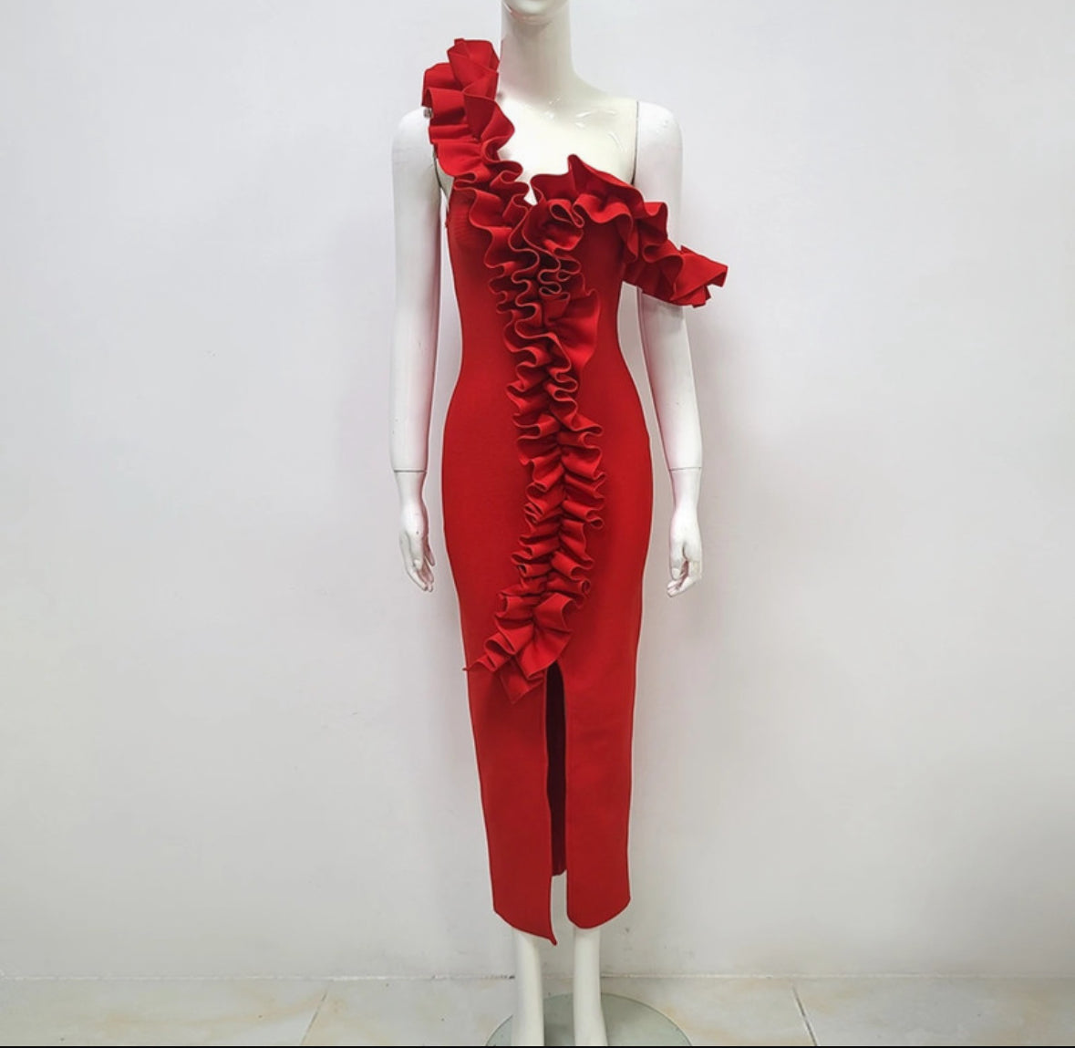 Ruffle Passion Bandage Dress