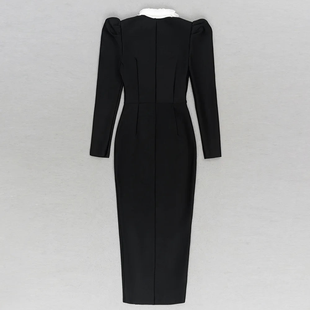 Long evening dresses with bandage slit
