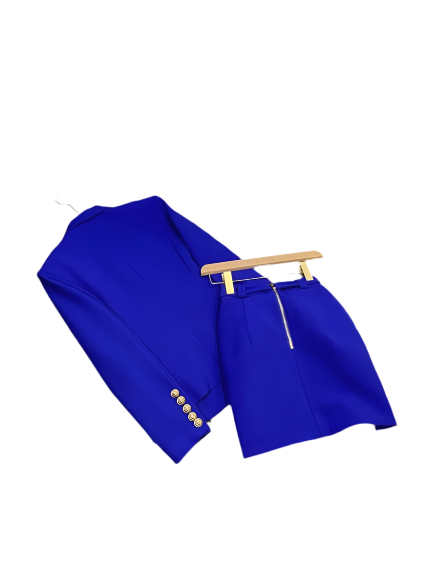 Bandaged jacket and skirt set