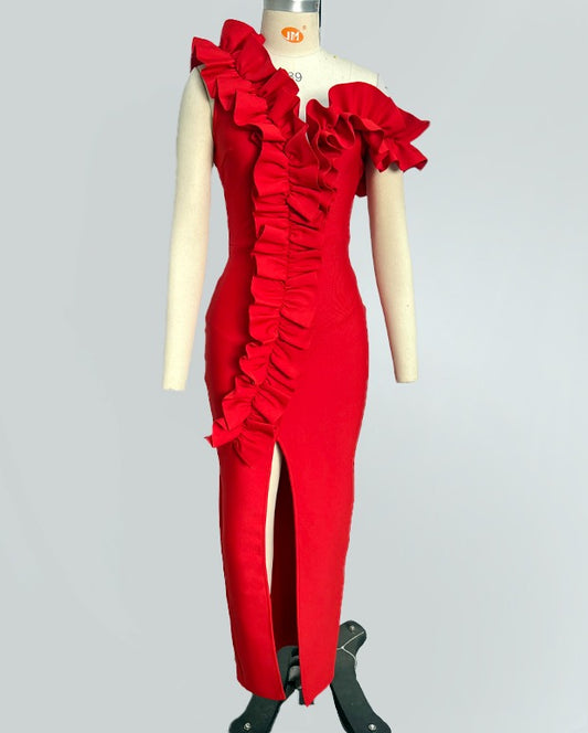 Ruffle Passion Bandage Dress