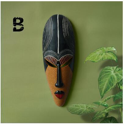 Retro Resin African Masks Portraits