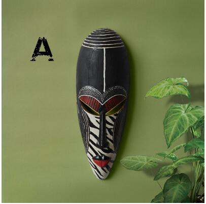 Retro Resin African Masks Portraits
