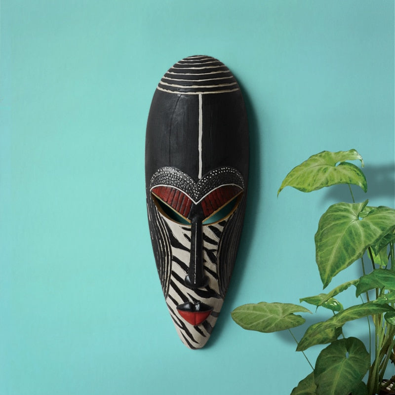 Retro Resin African Masks Portraits